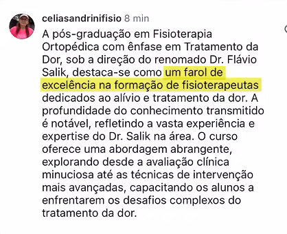 Depoimento de aluno do Método Salik