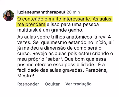 Depoimento de aluno do Método Salik
