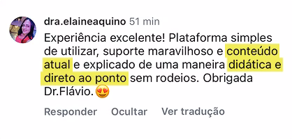 Depoimento de aluno do Método Salik