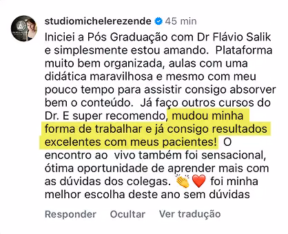 Depoimento de aluno do Método Salik