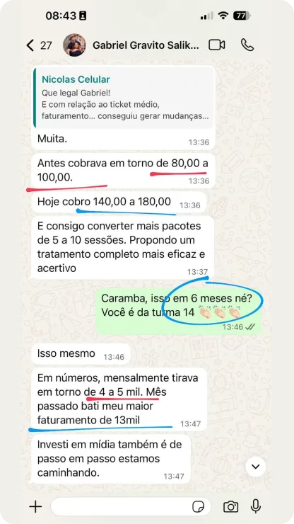 Depoimento de Gabriel Gravito, aluno da Turma 14