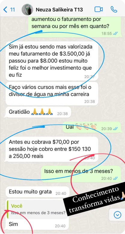 Depoimento de Neuza, aluna da Turma 13